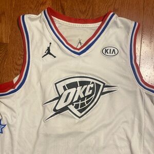 Men Oklahoma City Thunder #13 Paul George 2019 All-Star Game Jersey